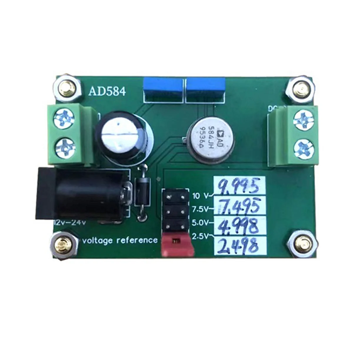 AD584JH Voltage Reference Module Board Programmable 4 Channel DAC ADC Replace Work on 2.5V/7.5V/5V/10V DC12V-24V