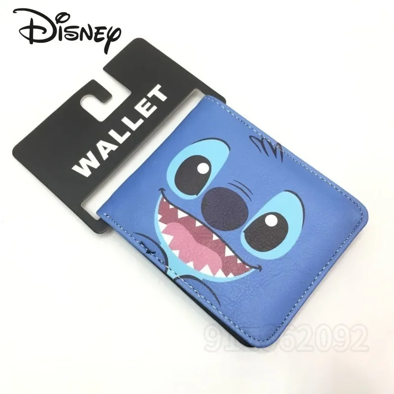 Disney Stitch New Wallet Luxury Brand Children's Folding Wallet Cartoon Cute Multi-card Slots Fashionable Children's Coin Purse