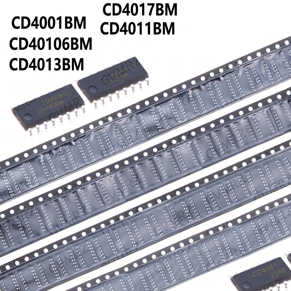 10PCS SOP CD4001BM CD40106BM CD4011BM CD4013BM CD4017BM CD4021BM CD4028BM CD4046BM CD4049UBM CD4051BM