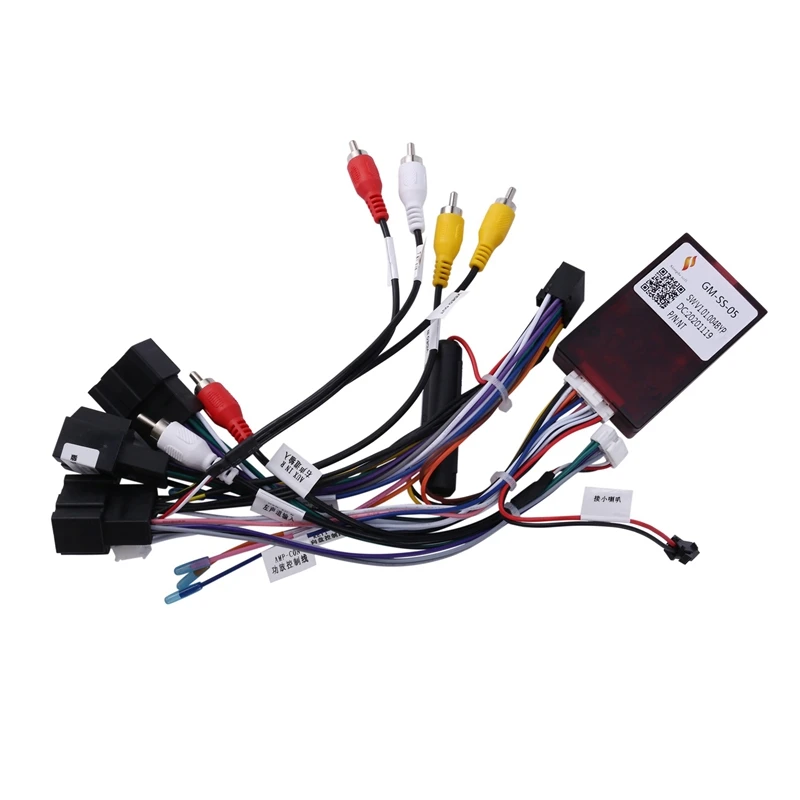 Car 16Pin Android Audio Power Wiring Harness Cable With Canbus Box For Chevrolet Silverado/Sierra /Traverse