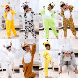 Children Day Cosplay Costume Tiger Lion Rabbit Animal Jumpsuit School Activity Stage Performance Holiday Party Funny Onesie