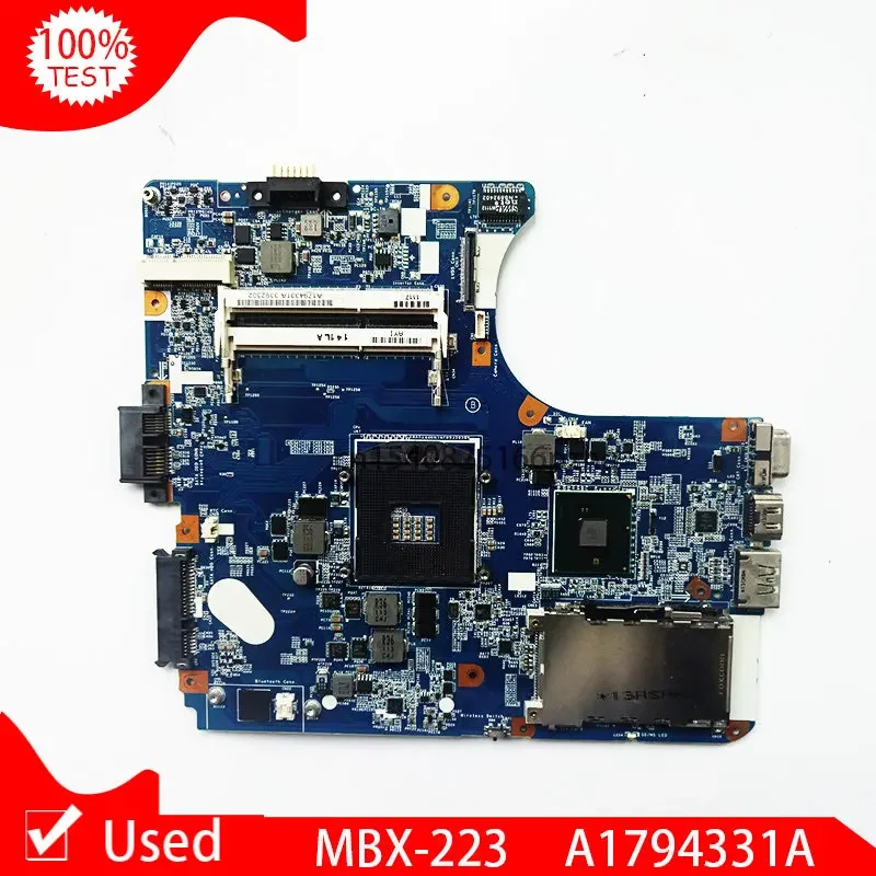 Used Laptop Motherboard For SONY MBX-223 A1794331A M971 1P-0106200-6011 HM55 DDR3 Mainboard