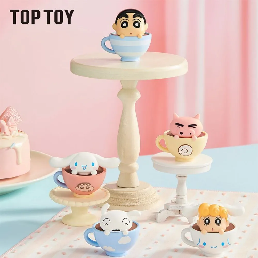 

Official TOPTOY Cinnamoroll x Crayon Shin-chan Teacup Series Mini Bean Figure Building Block Toy Gift
