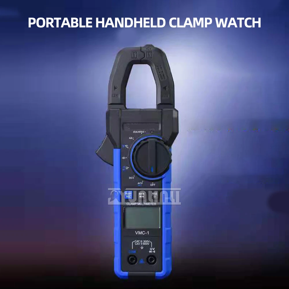 Digital Clamp Meter Pinza Amperimetrica AC DC Current Clamp Meter Voltage Voltmeter 400A DC Current Pliers Ammeter VMC-1