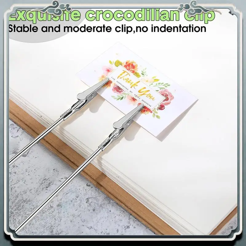 Durable 12 Pcs Table Number Holders 9 Inch Place Card Holder With Alligator Clip Metal Table Card Holders Table Number Stands