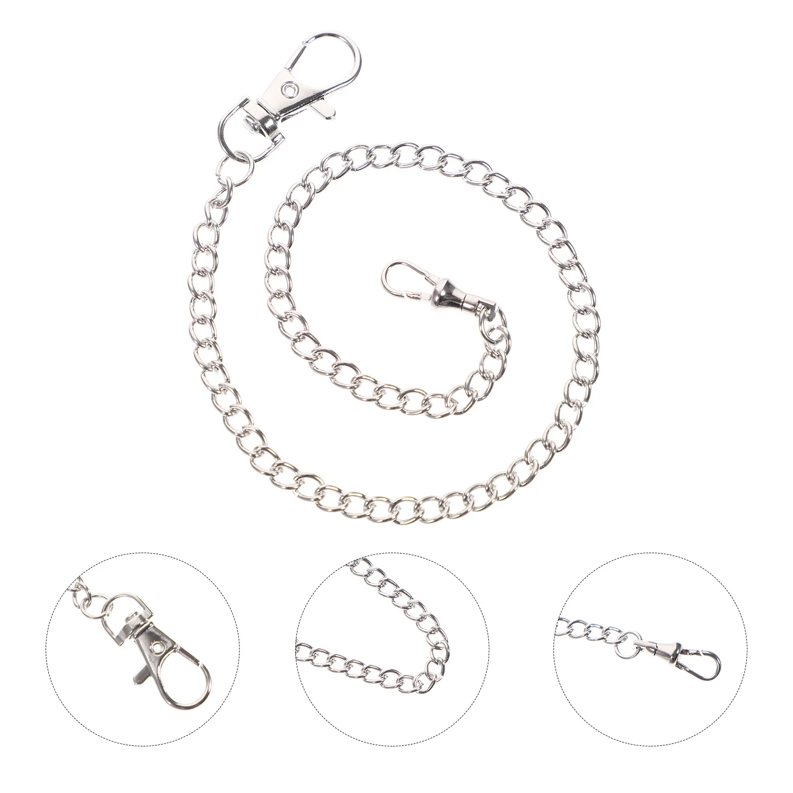 

Clock Waist Chain for Jeans Pocket Watch Costume Prop Pants Men Accessories Wallet Chains