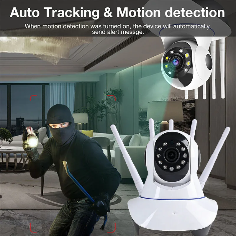  PIX-LINK 1080P/2MP PTZ WiFi Camera 5 Antennas 2.4G Auto Tracking 355° Rotation Two-Way Audio Night Vision Home Security Camera