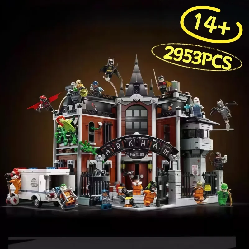 

Brand new 2953-piece set 76300 Arkham Asylum building model, suitable as a birthday gift and collectible for children and adults
