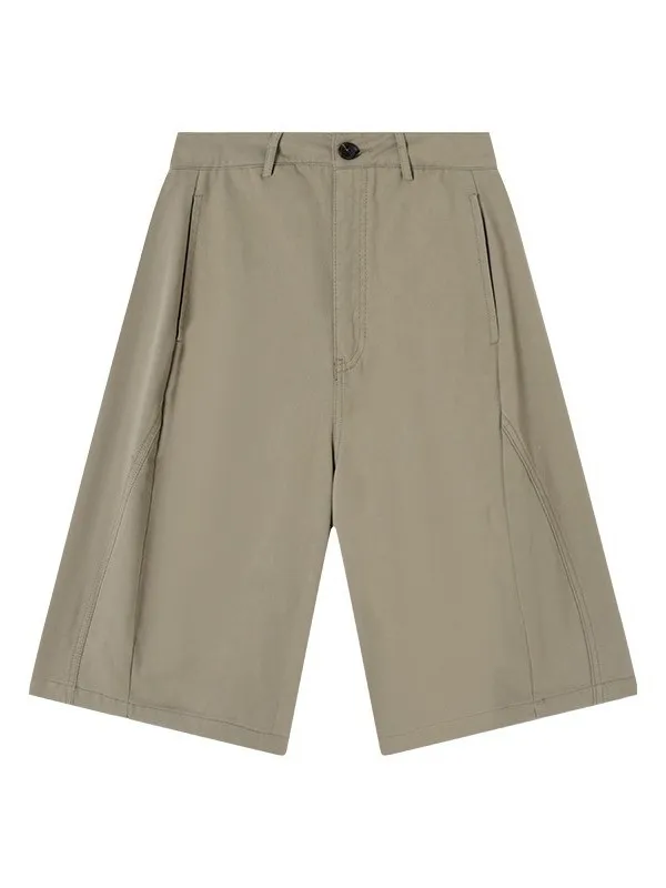 High Waist Cotton Shorts Women's Loose Fit Five-Point Pants Thin Straight Leg Casual Trousers plus Size Versatile Summer Wear
