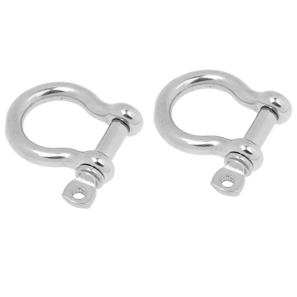 2  Boat Chain Rigging Bow Shackle Captive Pin Stainless Steel 4mm