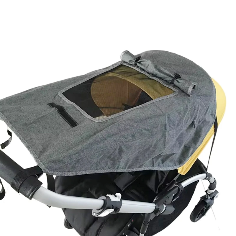 

Солнцезащитный козырек для коляски, универсальный солнцезащитный козырек для коляски с высоким обзором, удлиненный, ветрозащитный, катионный, водонепроницаемый, защита от ультрафиолета, солнцезащитный чехол для коляски