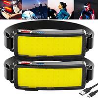 Strong Light Headlamp Portable Mini COB LED Headlight Built-in Battery Flashlight USB Rechargeable Head Lamp Hiking Torch