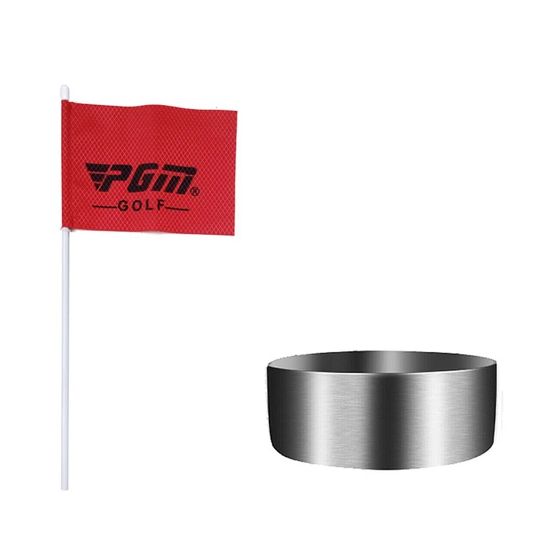 

PGM Golf Hole Cup Stainless Steel Green Hole Cup Green Training Golf Practice Cup Delivery Green Flag Golf Supplies