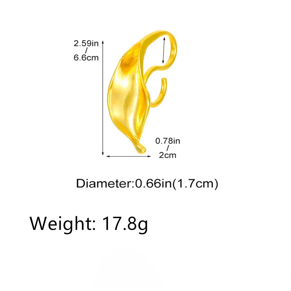 Übertriebener, unregelmäßig geformter offener Ring mit leichtem Luxus- und High-End-Feeling, Zeigefinger-Ring, trendiges Party-Accessoire. – Detail 3
