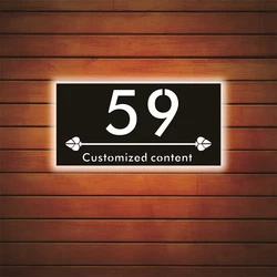 Custom LED House Number Sign Personalized Illuminated Address Plaque Bright Numbers Enhanced Night Visibility Modern Aesthetic