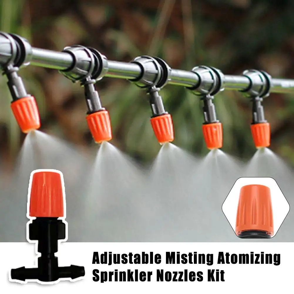 

20 Pcs Adjustable Misting Atomizing Sprinkler Nozzles Kits For Greenhouse Garden Flower Misting Watering Drip Irrigation R9N7