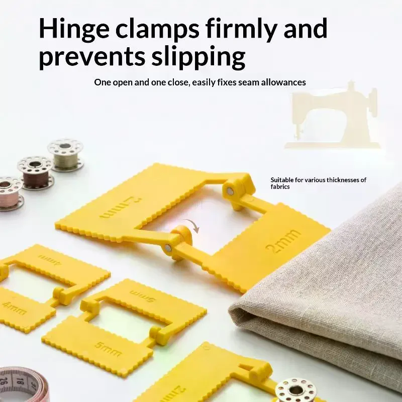 1/4 Pcs Sewing Seam Guide Set 4 Sizes 2mm To 5mm Stable Clip For Home Sewing Fits All Thin To Thick Fabrics Precise