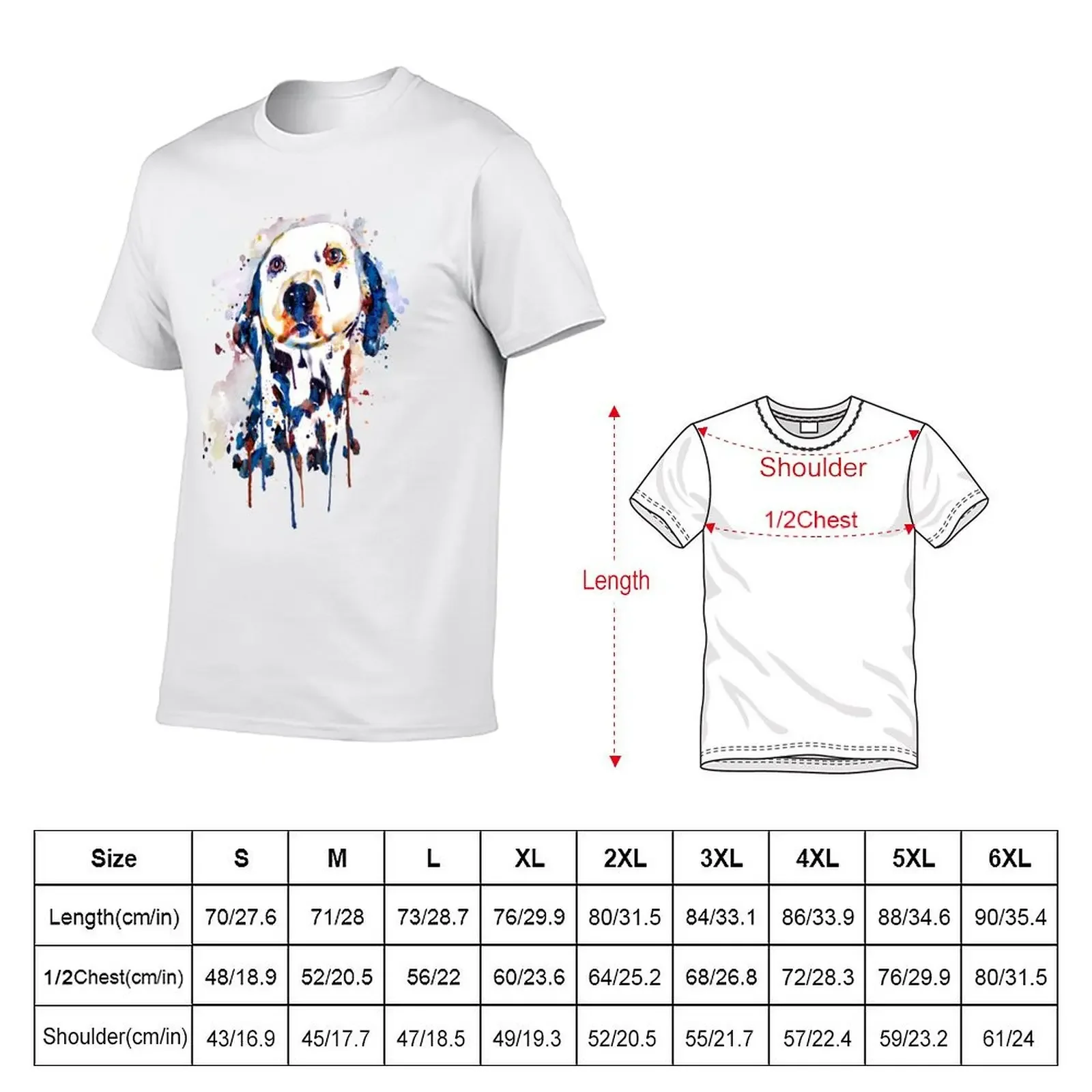 Dalmatian Head T-Shirt anime t shirts luxury clothing labubu cheap stuff mens white t shirts