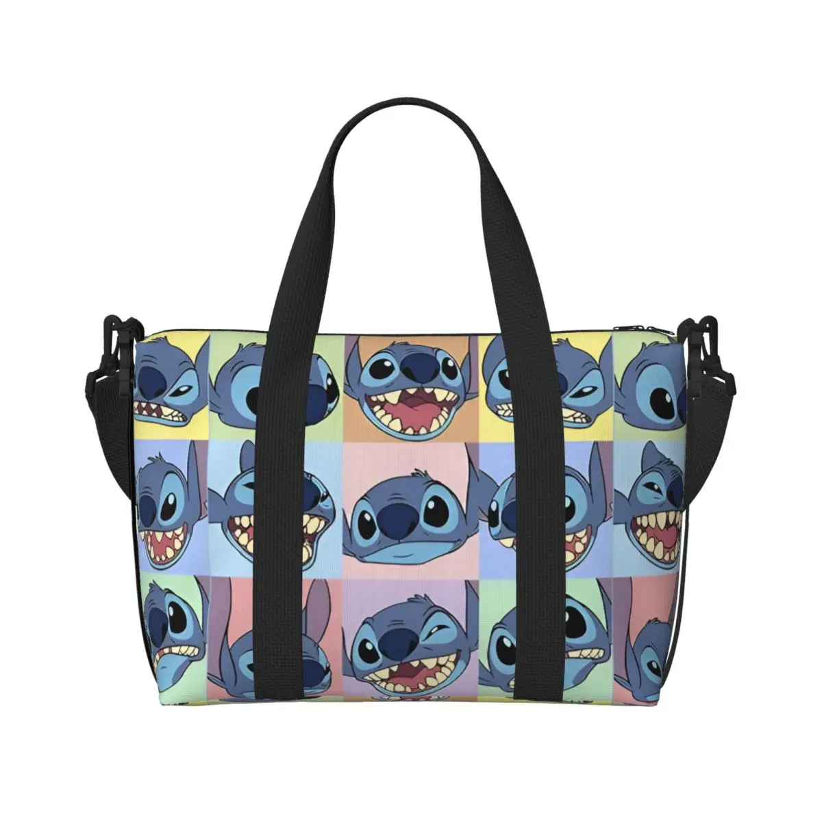 

Custom Stitches Manga Anime Tote Bag Women Large Capacity Beach Gym Shoulder Travel Bag