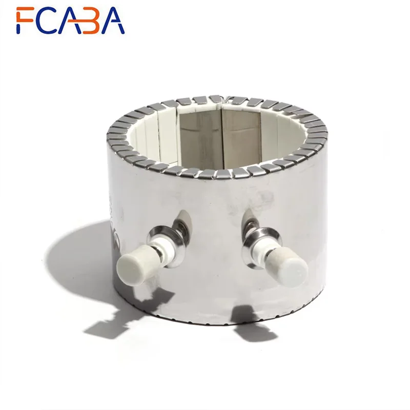 FCABA Electric Ceramic Band Heater 100mm Diameter 50~100mm Height 110V/220V/380V 780W/1200W/1400W/1500W Heating Element