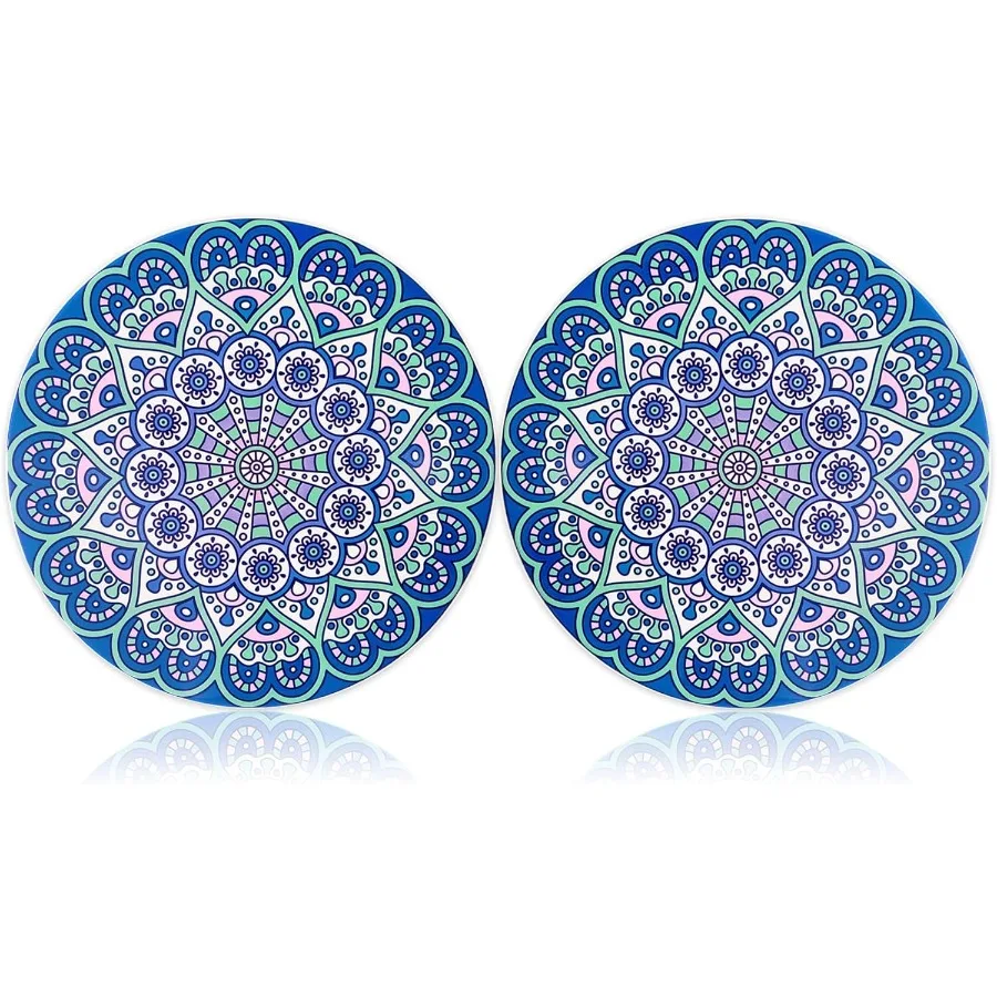 

Ceramic Trivet for Hot Pots and Pans Large Heat Resistant Mats with Cork Base Trivets for Hot Dishes Extra Thick Round 7.9 Inch