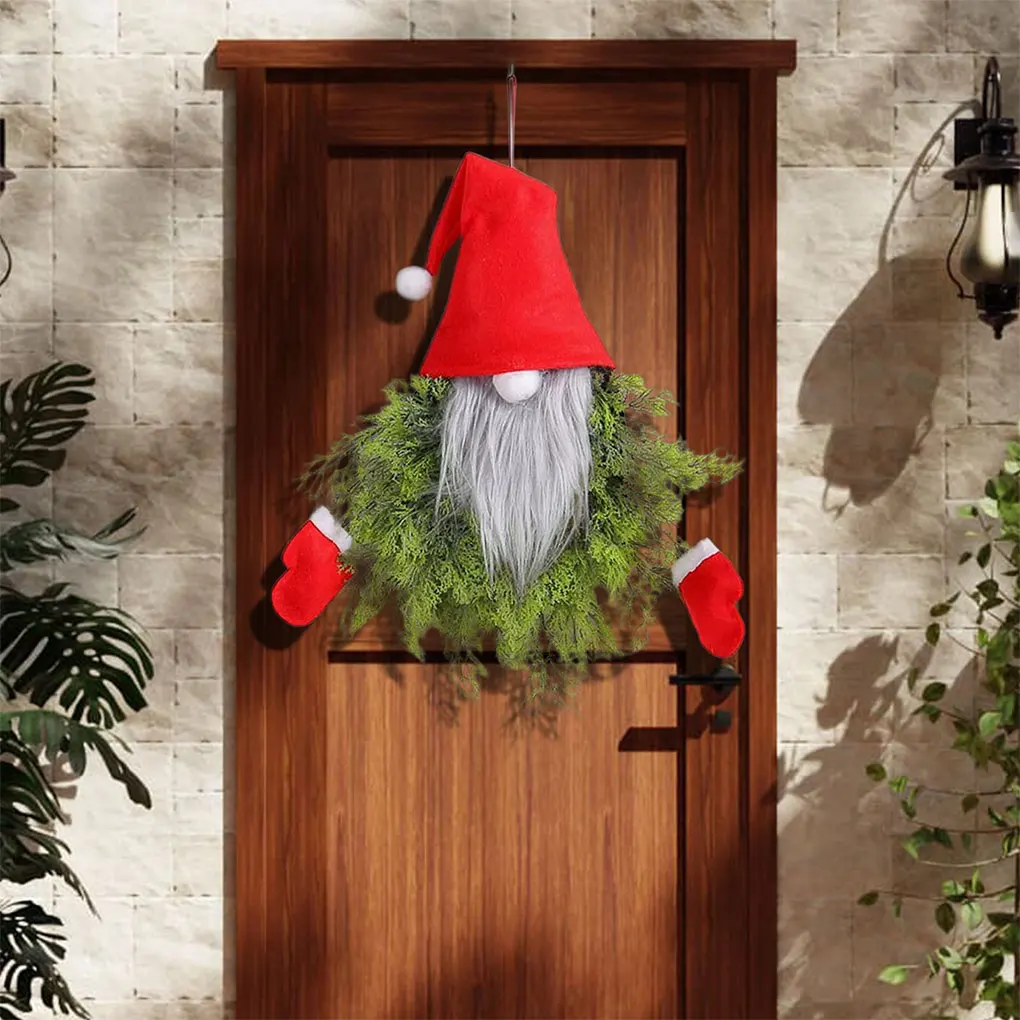 Weihnachten leuchtende gesichtslose Zwergkränze Crative Weihnachten hängende Girlande Ornament für Wand Tür Fenster Kamin Home Hotel