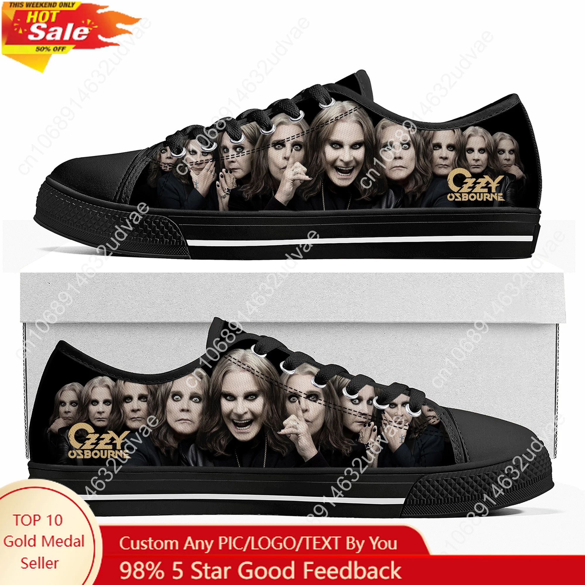 Ozzy Osbourne, низкие туфли для рок-певца, мужские и женские парусиновые повседневные кроссовки для подростков, кроссовки, обувь для пар, обувь на заказ, унисекс