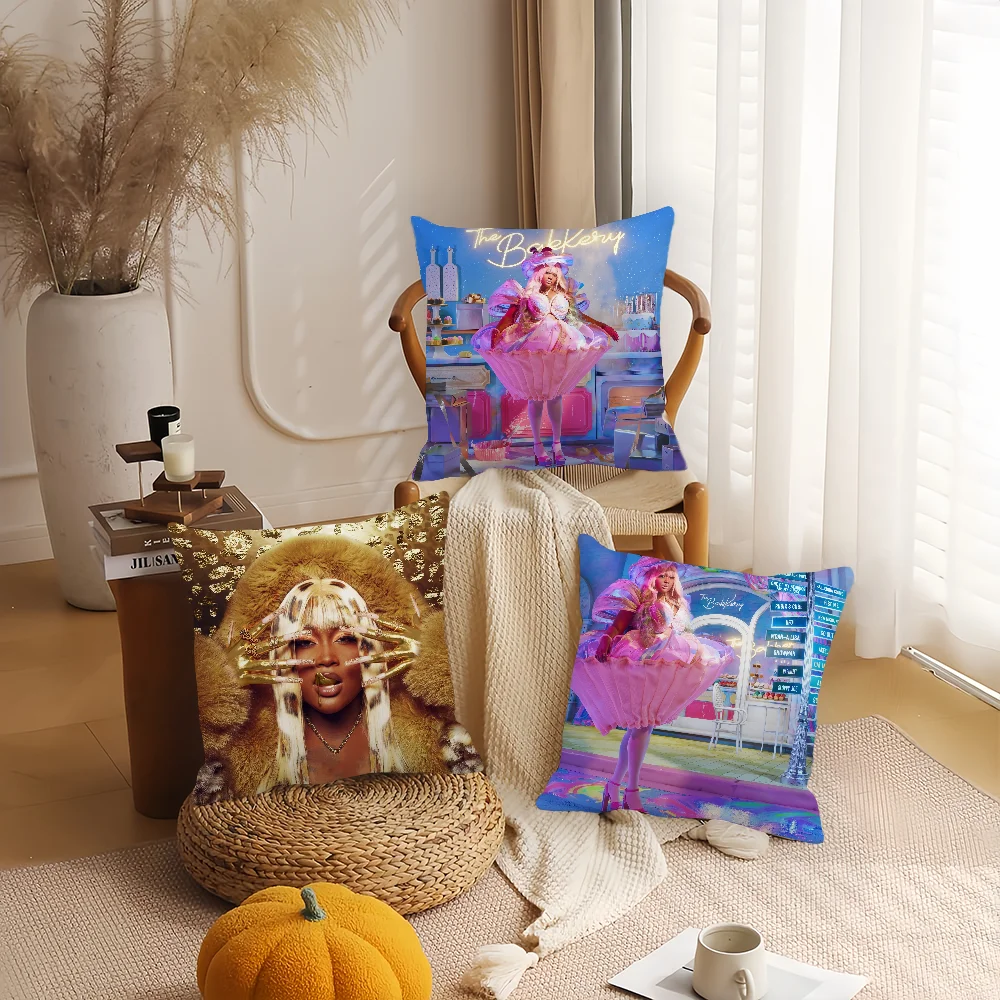 

Singer CupcakKe Pillow Case Home Cushion Cover Suitable For Office Sofa Car Suitable For All Seasons