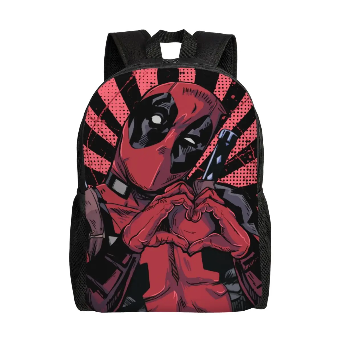 

Custom Deadpool Hand Heart Laptop Backpack Men Women Fashion Bookbag for College School Students Bag