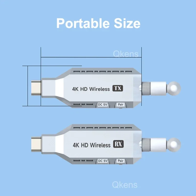 50M 4K Wireless HDMI Video Transmitter Receiver 1 to 1 or 2 Extender Display Adapter for TV Box DVD Camera PC To TV Projector