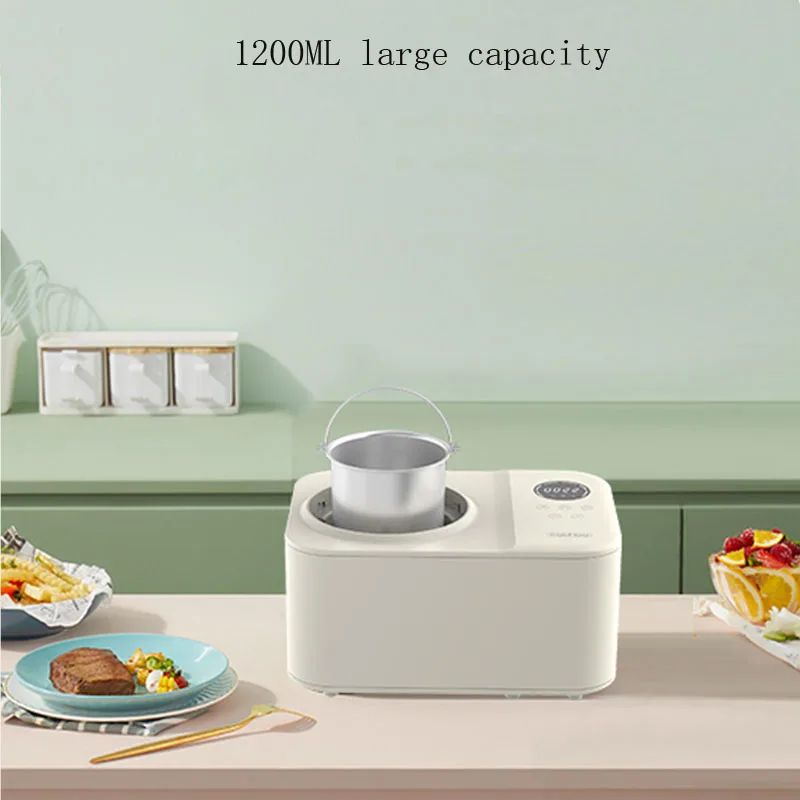 1200ml Automatic Ice Cream Machine Maker Roll Soft Serve Hard Household Small LCD Full Sorbet Fruit Dessert Yogurt