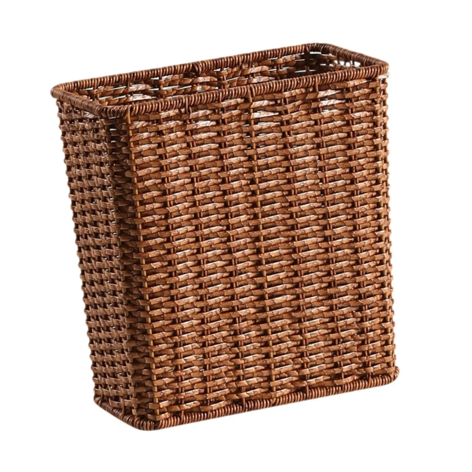 

Узкое портативное мусорное ведро для экономии пространства, прямоугольное, прочное, для офиса, ванной, кухни, прачечной, туалета