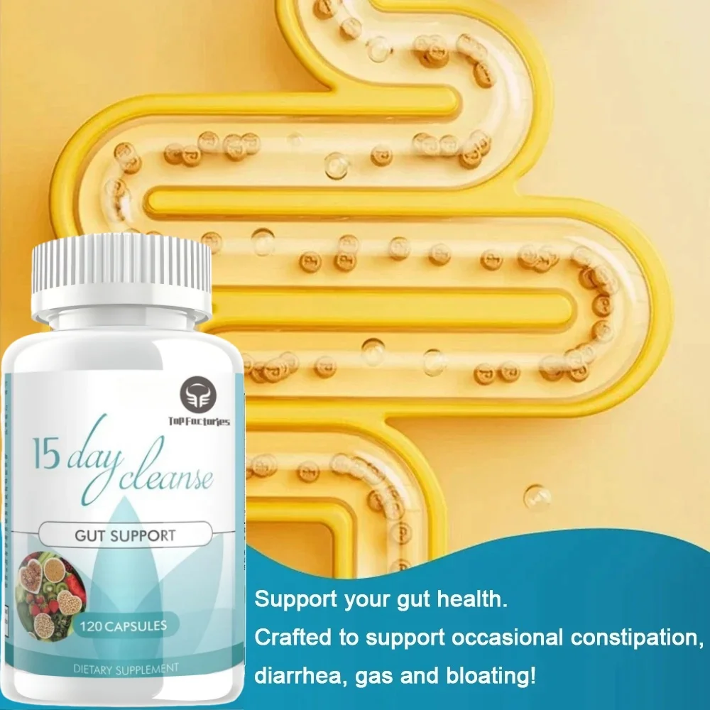 Digestive Detox Dietary Supplement for Colon Cleansing Balances Intestinal Organisms & Plants Naturally