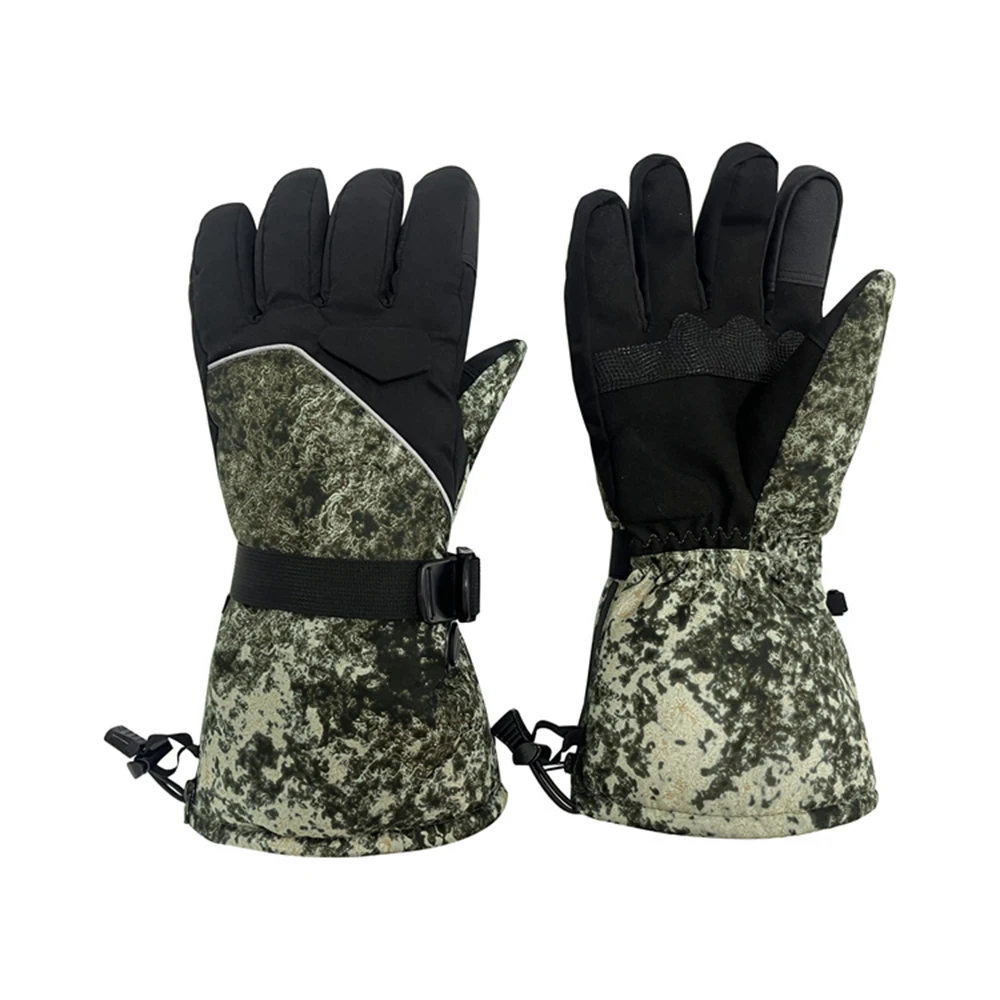 防風電気加熱サーマルグローブ、タッチスクリーン加熱、屋外自転車、スキー、自転車、暖かい、冬