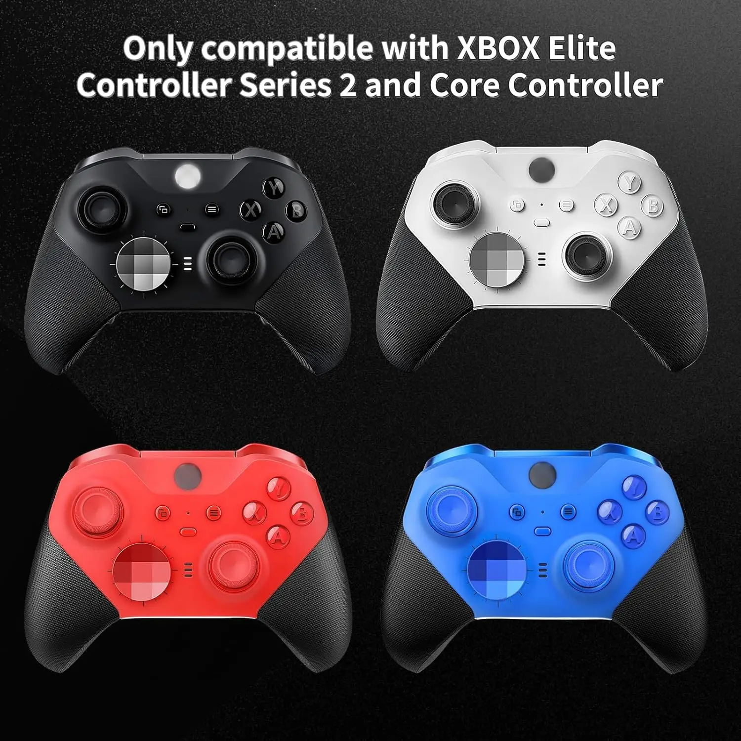 Thumbsticks magnéticos 13 en 1, palos analógicos, piezas de Joystick de repuesto, Kit de accesorios de reparación, juego de componentes con 4 paletas, 2 D-P