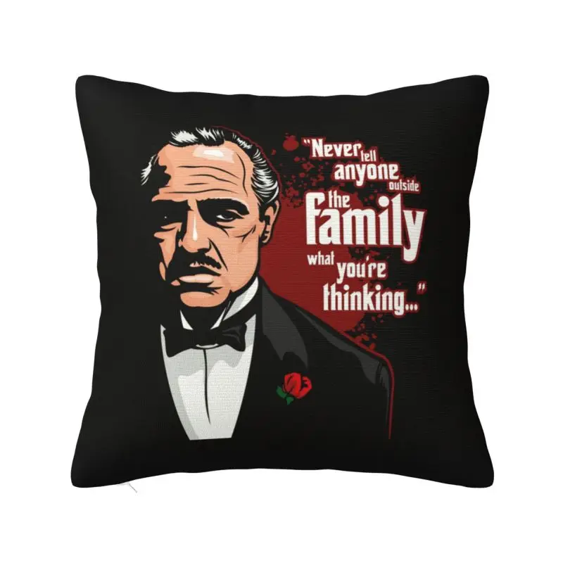 

Luxury The Godfather Film Cushion Covers 40x40cm Polyester Gangster Pillow for Car Square Pillowcase Decoration