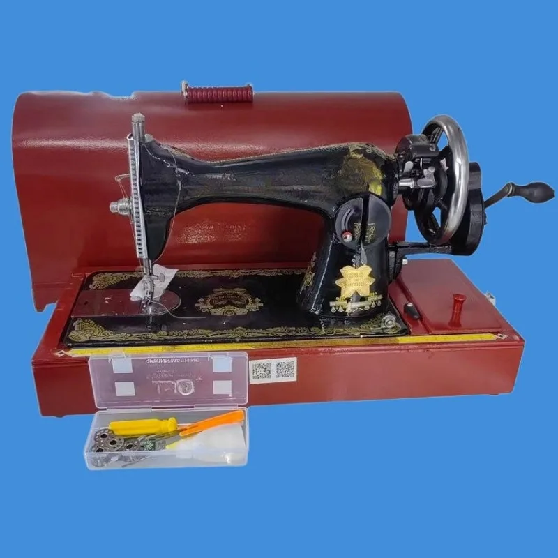 Hand-cranked household sewing machine, electric semi-automatic lockstitch machine