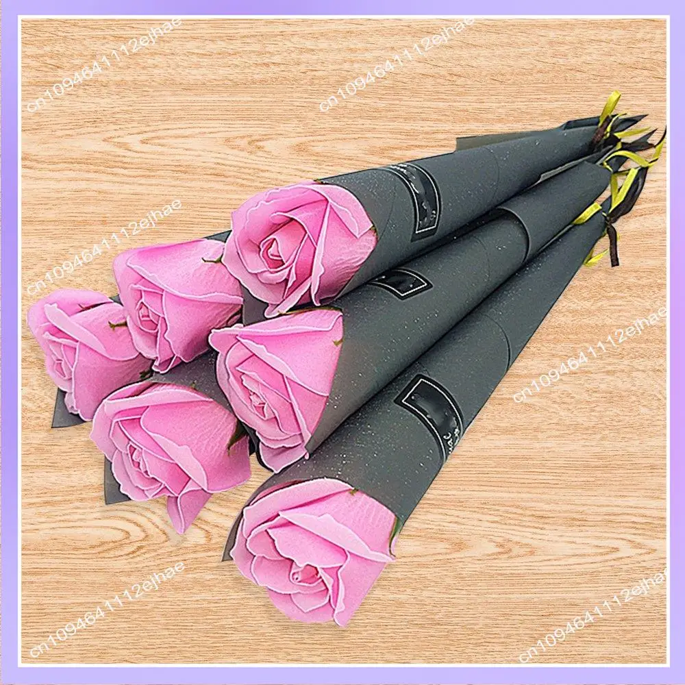 N83R 10 шт., имитация одной розы, корейская роза, мыльный цветок, подарок на день Святого Валентина, мыльные розы, одиночный искусственный мыльный цветок