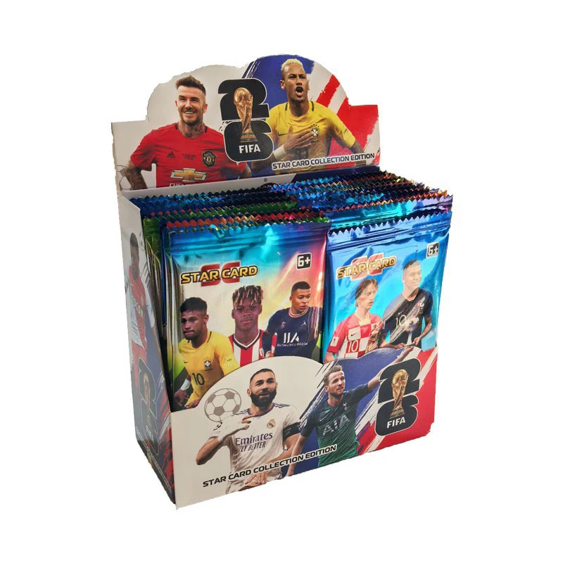 FIFA Football Star Trading Cards Box Soccer Player Collection Card Packs Sports Game Cards Fan Souvenir Birthday Gift for Boys