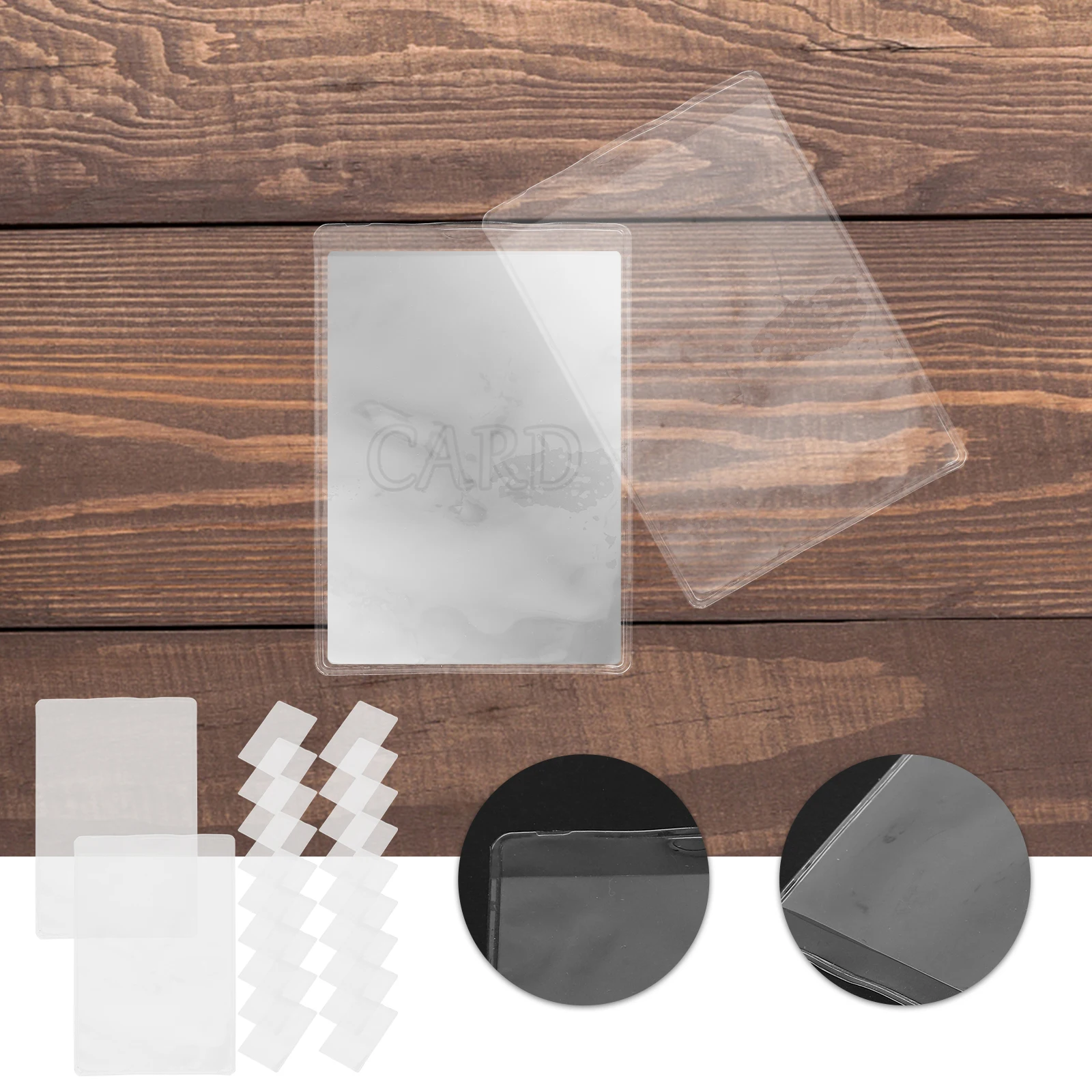 

50 шт. жесткие держатели для хранения досок, рукава для торговых карточек, рукава для игральных карт, защитный чехол из ПВХ, органайзер для подарочных карт