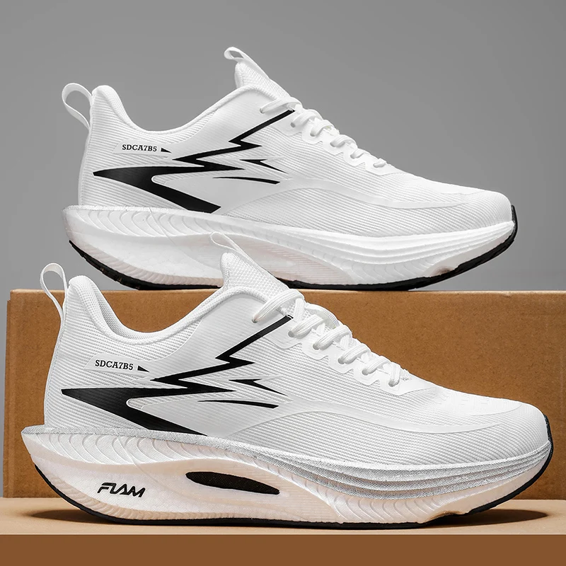Running Shoes Men Carbon Board Marathon Sports Speciality  Breathable Lightweight Women's Comfortable Athletic Nonskid Sneakers