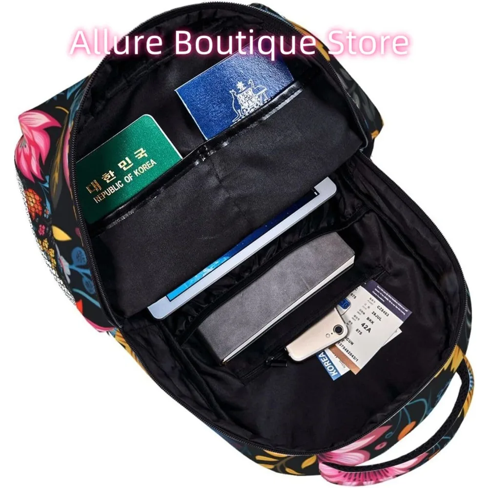 laptop bag back to school Classic Cute Flowers Lightweight Laptop Backpack Lightweight Multipurpose Travel Casual Daypack Unisex - view 5