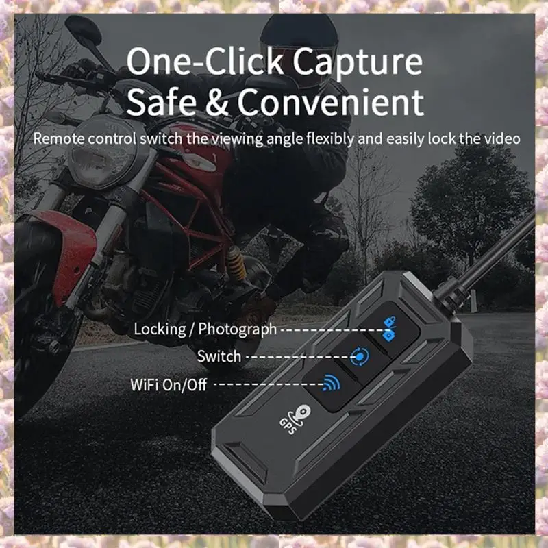 

L72A-V9 Motorcycle Dashcam Wifi 1080P Front Rear Camera Waterproof Motorcycle Video Recorder Camera With Parking Monitor Durable