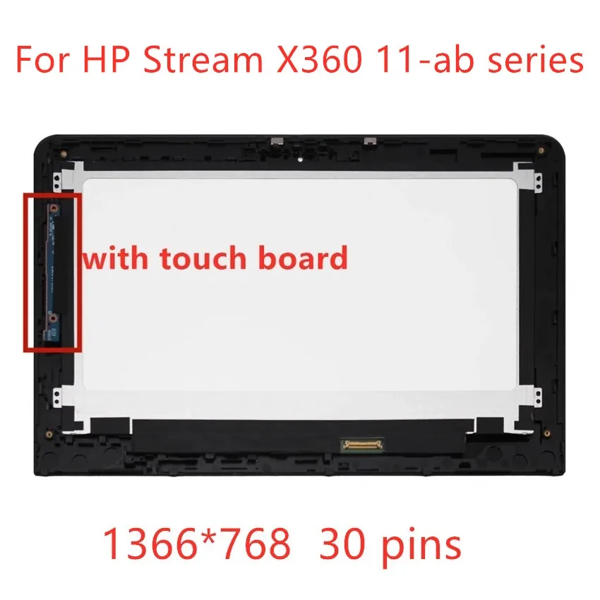 

LCD Screen Touch Digitizer Assembly+Frame+ ControlBoard For HP Stream x360 11-ab series 11-ab014tu 11-ab047TU 11-ab015TU