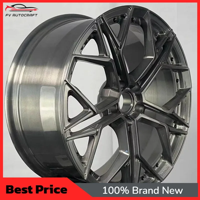 

【2026】Customizable ODM JDM Style 17 18 19 20 21 22 23 Inch Brushed Gunmetal 5x114.3 5x120 Two-piece Forged Wheels For AMG Porsch