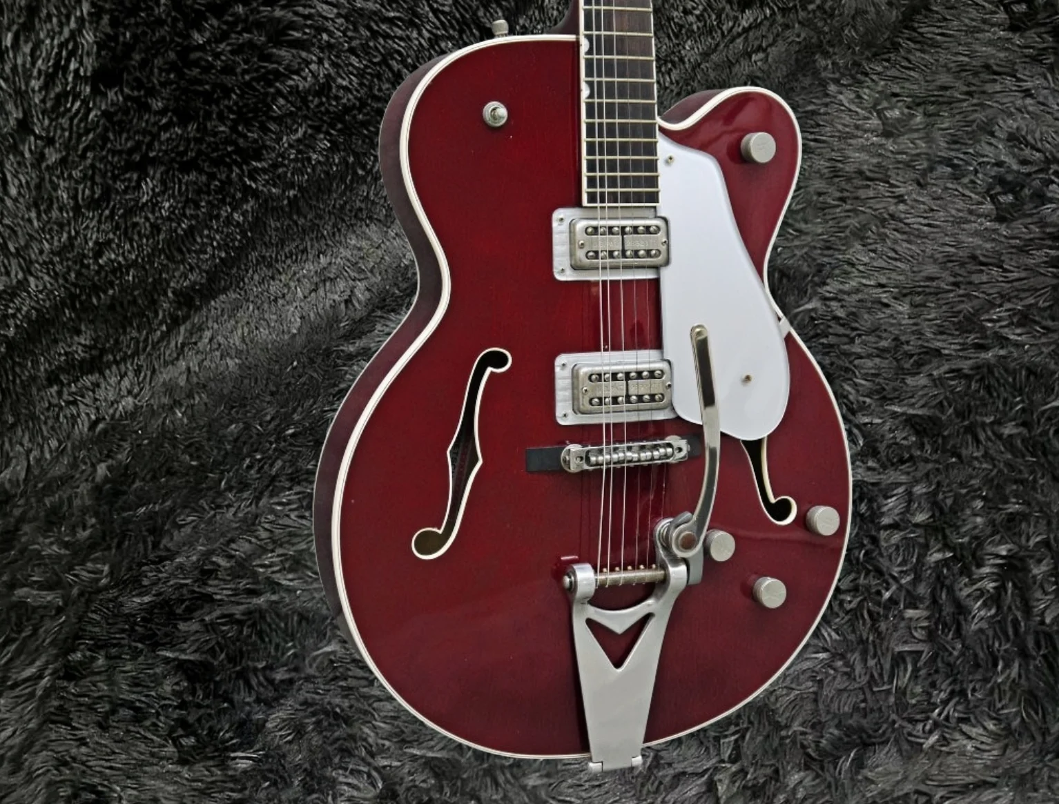 شحن مجاني! الجملة مصنع مخصص الغيتار البرتقالي الصقر 6120 شبه جوفاء الجسم الجاز الغيتار الكهربائي مع Bigs Tremolo #1