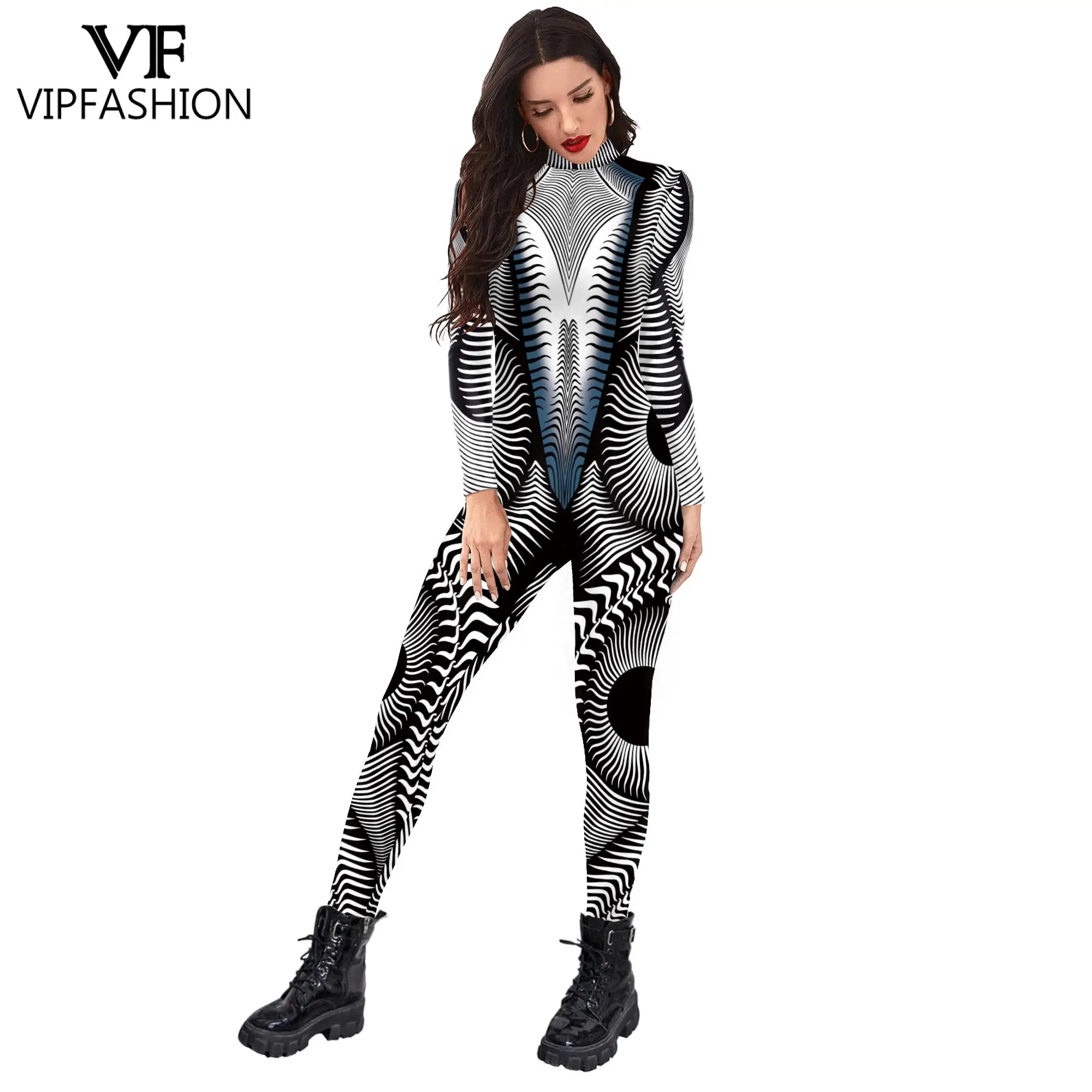 VIP FASHION 3D Print Superhero Cosplay Bodysuit Suit Carnival Costume Zentai Jumpsuits Halloween Costume For Women