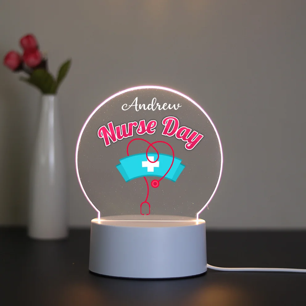 

Personalized Custom Nurse Hot Night Light 3D Illusion Lamp For Bedroom Decor Birthday Gift Led Night Light