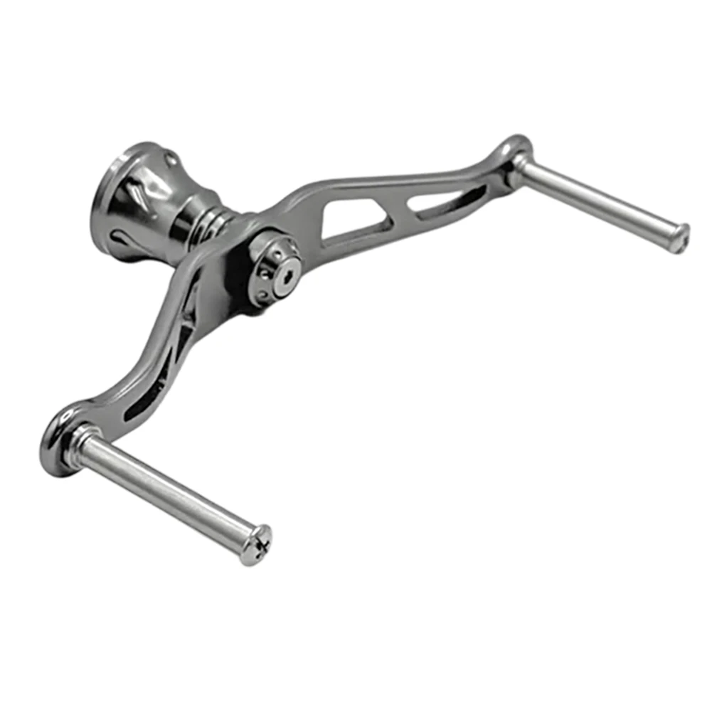 /95mm /Metal /Double Rocker Handle For For DAIWA Fishing Reel CNC Aircraft Aluminum Alloy Silver Replacement Parts Accessories