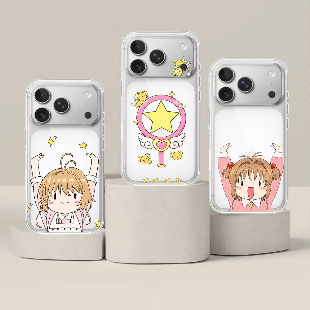 Niedliche C-Cardcaptor Sakura-s Handyhülle für iPhone 17 16 15 11 13 14 Pro Max 7 8 Plus X Xr Xs Max Se2020 12mini Transparente Hülle